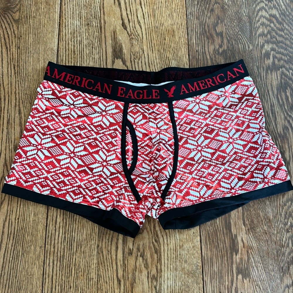 AE Shine Holiday Print Boxer Briefs